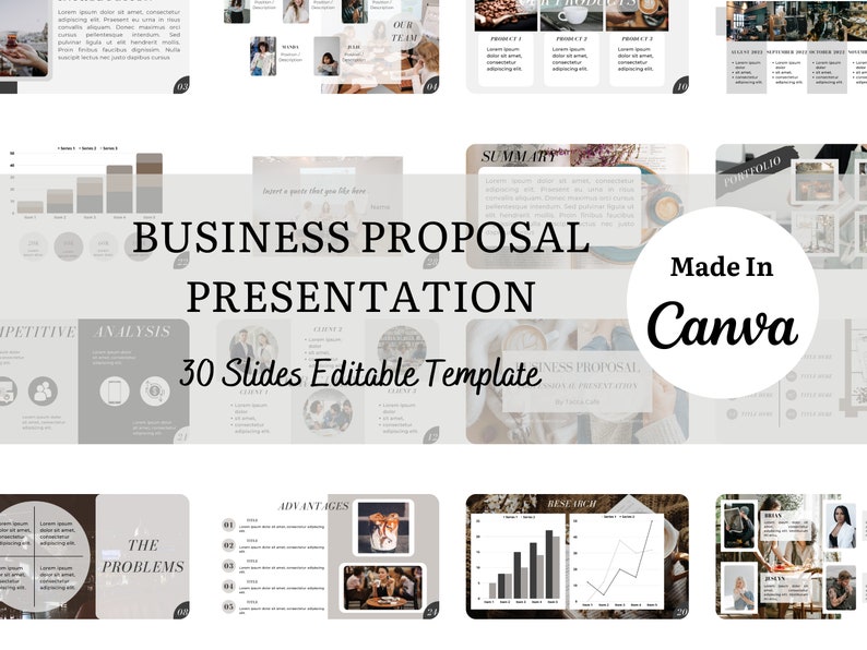 Proposal Webinate Examples Project Proposal Webinar Template Project Presentation Canva - Etsy