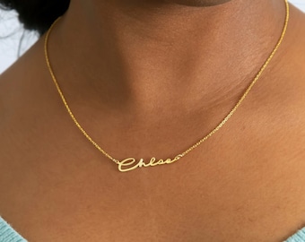 Personalised Name Necklace, Custom 14k Gold Name Necklace, Gold Name Necklace, Personalised Gold Name Necklace, Anniversary Gift, Mum Gift