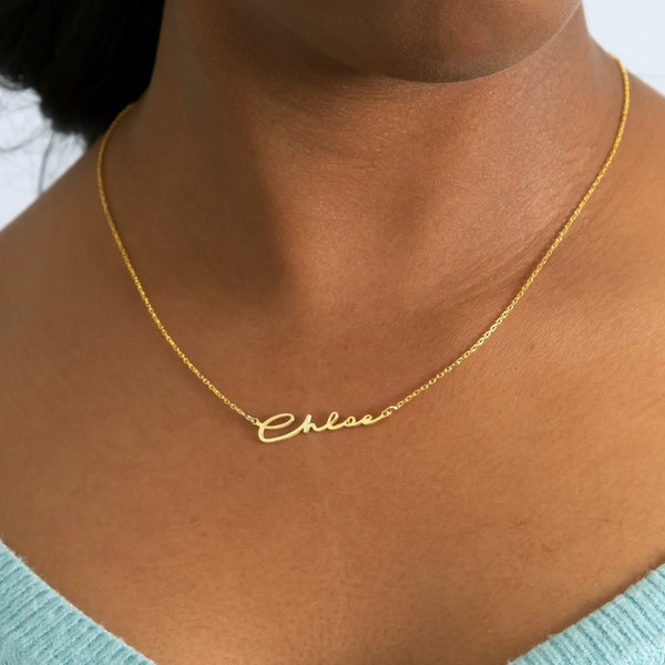 Personalised Name Necklace, Custom 14k Gold Name Necklace, Gold Name Necklace, Personalised Gold Name Necklace, Anniversary Gift, Mum Gift