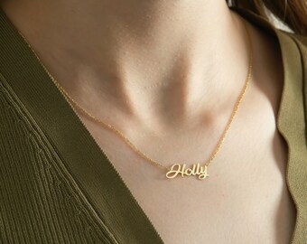 Personalised Name Necklace Custom 14k 
