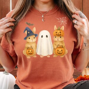 Coniglietto fantasma di Halloween PNG: design a sublimazione di coniglio spettrale