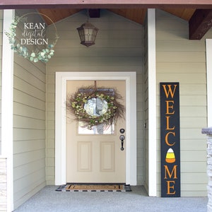 Welcome Candy Corn SVG, Porch Leaner SVG, Porch Sign File, Cricuit & Silhoette Designs