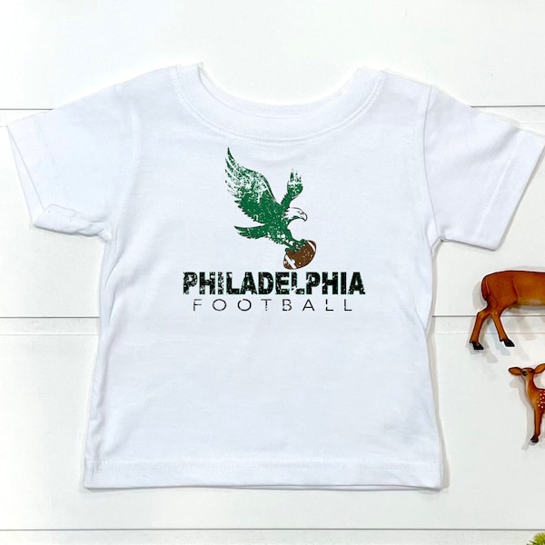 Kids Vintage Philly Sports T-Shirt | Youth and Baby Philly Shirt | Toddler Birds Football Shirt | Bleeding Green Nation