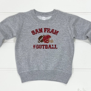 Vintage San Francisco Fußball Kleinkind Sweatshirt | Jugend San Fran Fußball Top | San Francisco Football Shirt