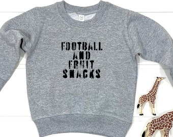 Football and Fruit Snacks Kids Sweater | Toddler Football Sweater | Vintage Football Sweater