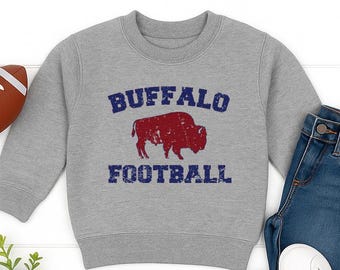 Toddler Buffalo Football Sweatshirt - Game Day Shirt for Kids | Youth Buffalo Fan Shirt | New York Sports Toddler Tee