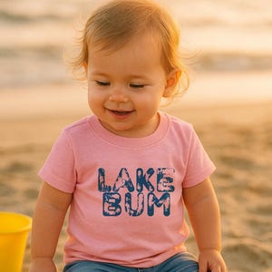 Lake Bum Toddler T-Shirt | Kids Lake Life Tee | Cute Summer Shirt for Boys and Girls | Lake Day Outfit for Kids