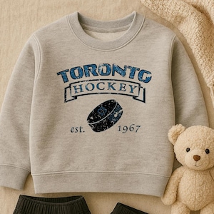 Kinder Distressed Toronto Hockey Sweatshirt | Kleinkind Toronto Hockey Fan | Toronto Pullover | Ahornblatt Eishockey | Kinder Ahorn Hockey auch