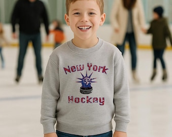 Kinder New York Hockey Sweatshirt | Kleinkind New York Hockey Fan | New York Sweatshirt | Apfelhockey | Kinder Hockey Sweatshirt