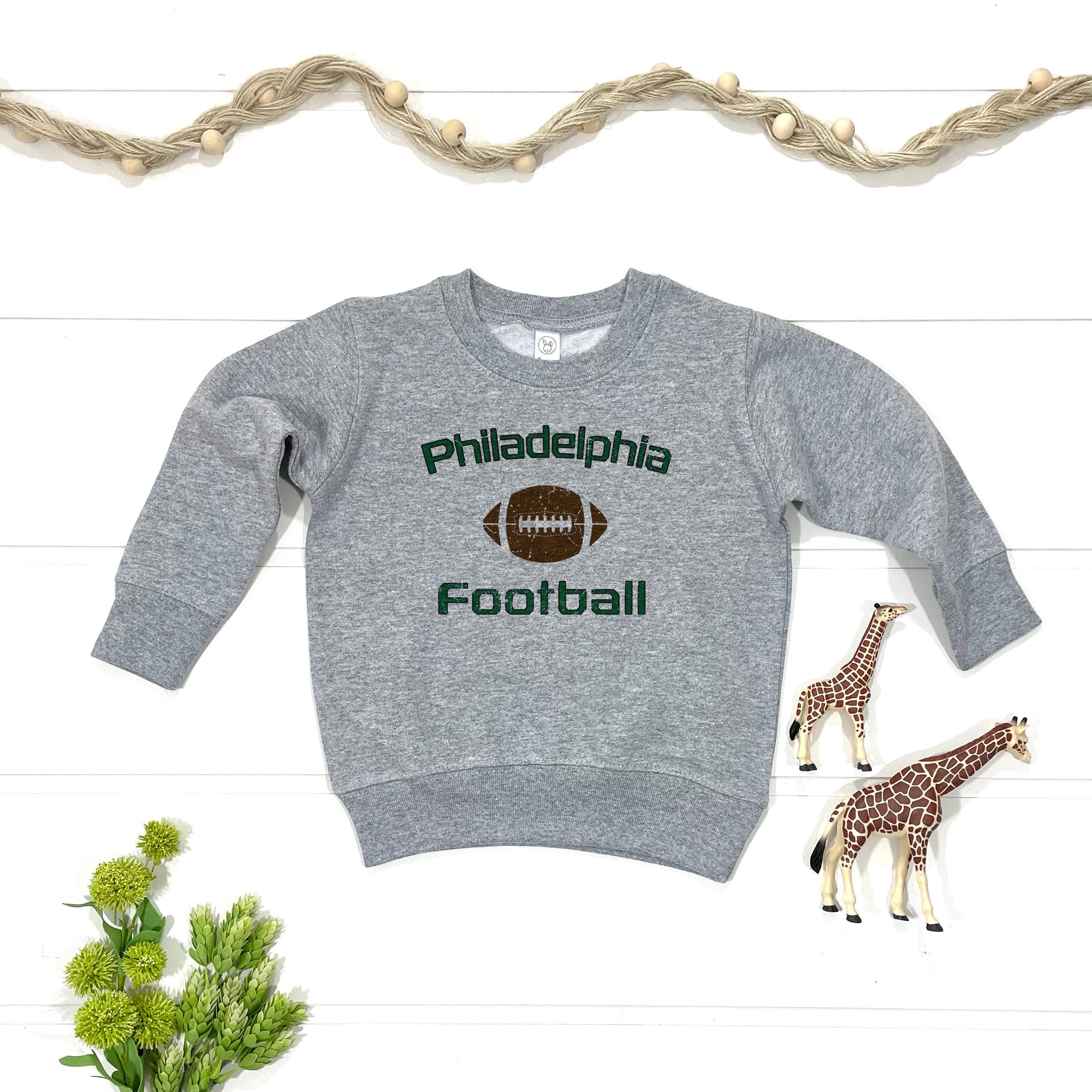 Kids Philly Football Sweatshirt | Toddler Philly Football Fan | Bleeding Green Nation | Philly Football Crewneck | PA Philly Shirt