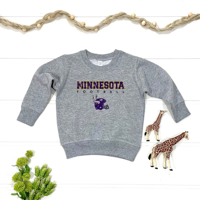 Kids Minnesota Football Sweatshirt Toddler Football Fan Kids Minnesota