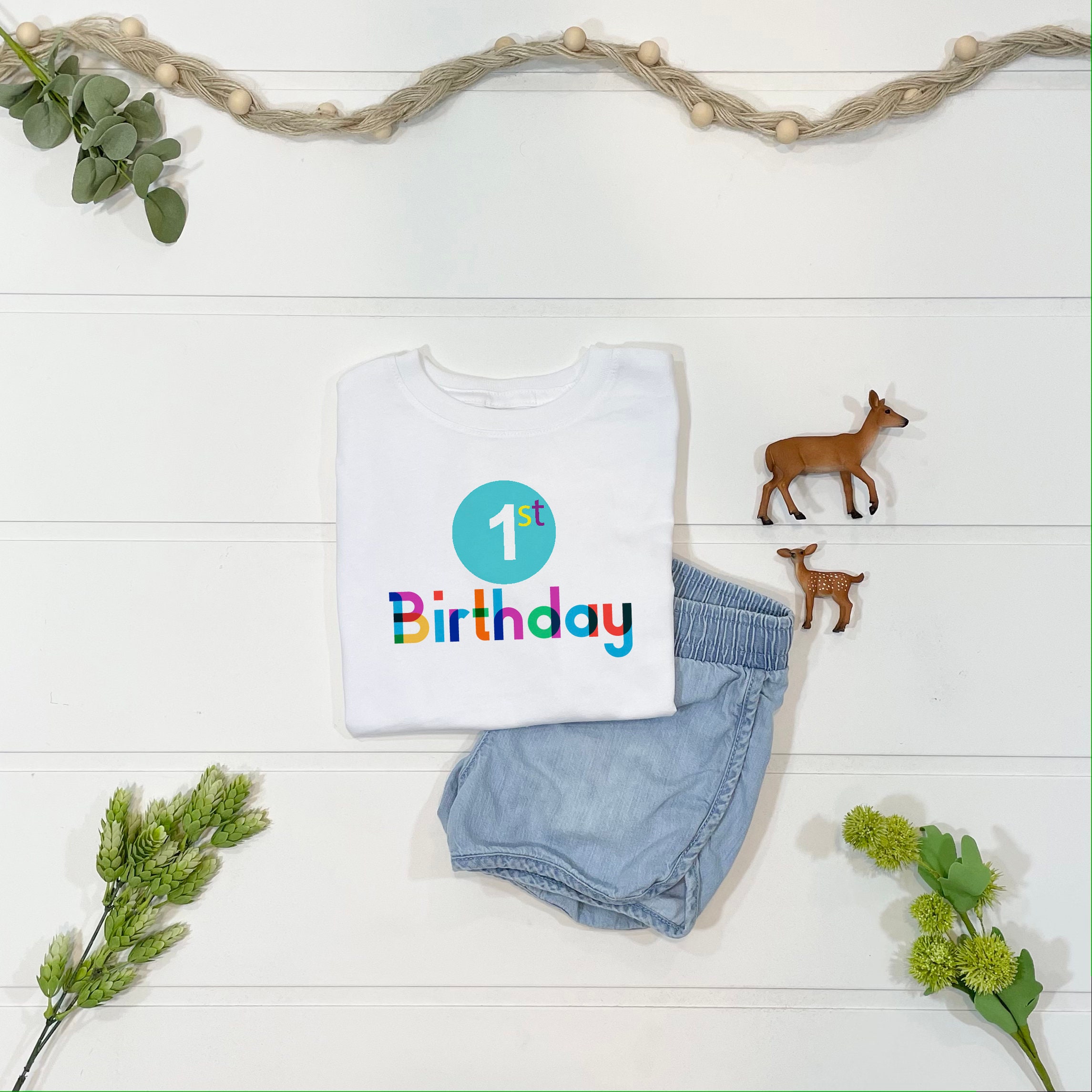 Individualisierbares 1. Geburtstags-T-Shirt für Kleinkinder/  Etsy