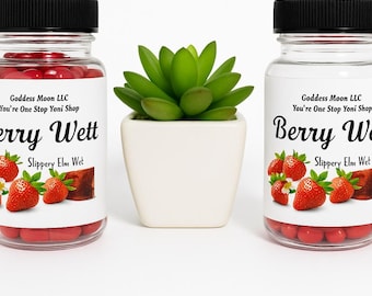 Cápsulas de suplemento herbario de olmo resbaladizo y raíz de maca: (BERRY WETT)