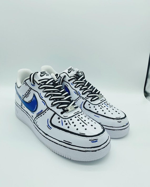 Blue cartoon af1 Clearance