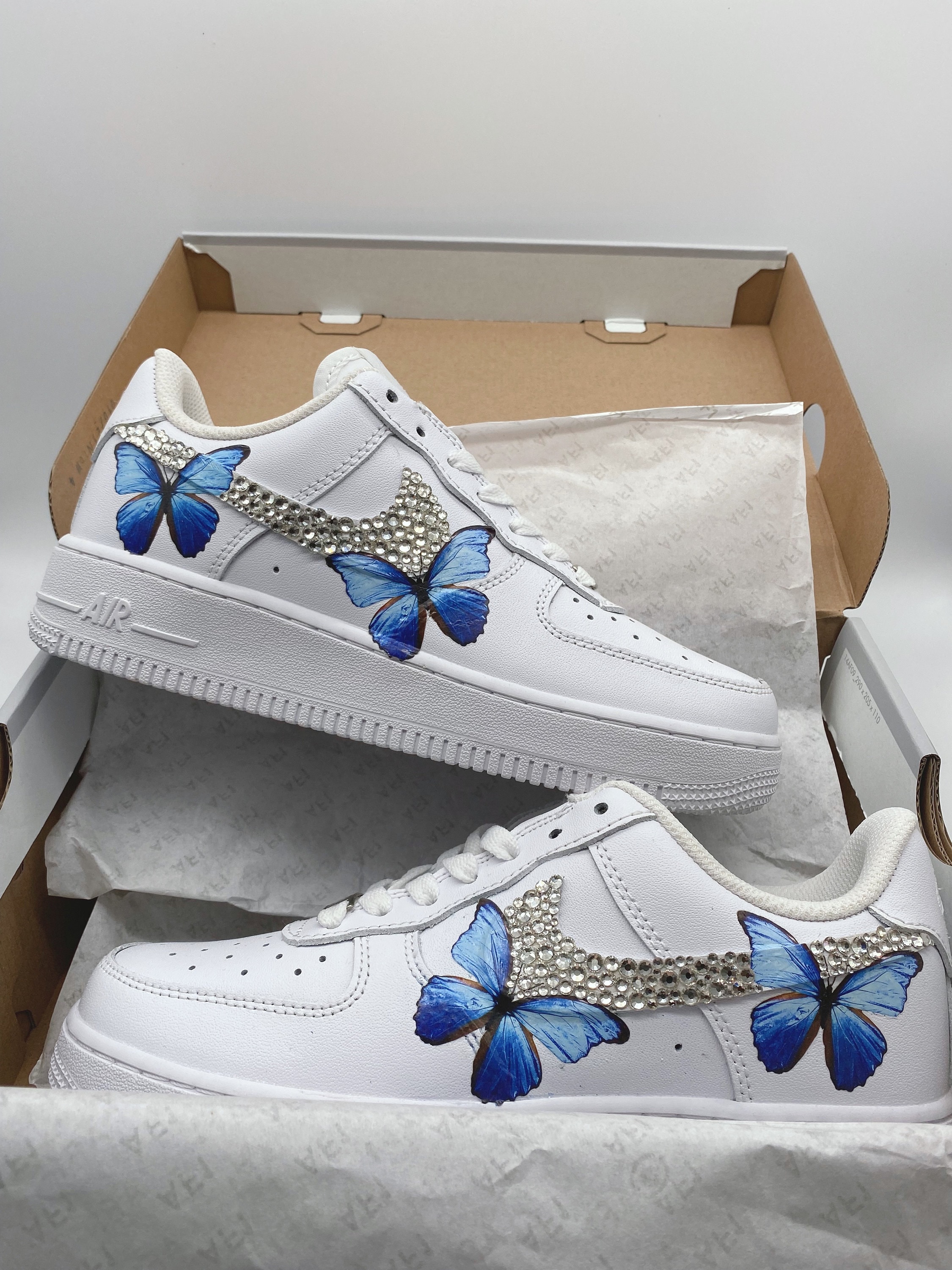 Custom Air Force 1 butterfly Diamond Butterfly Etsy