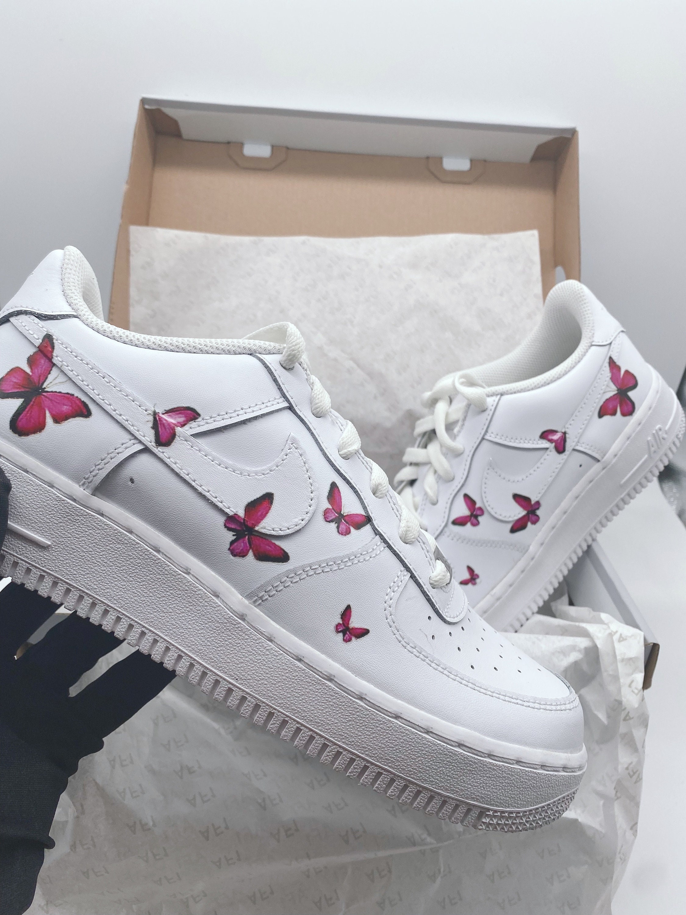 Custom Air Force 1 butterfly PINK Butterfly AF1 Etsy