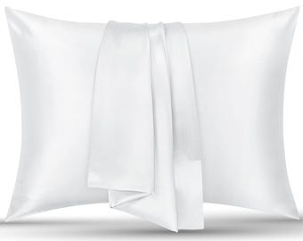 100% Mulberry Silk Pillowcase - Natural Silk Pillow Case with Hidden Zipper
