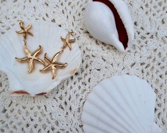 starfish gold earrings | beach, salty, necklace, aus, ocean