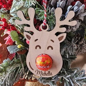 Tree ornaments Lindt chocolate holder Reindeer