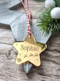 Personalised Star gift Tag Christmas Gift name tags (5cm)