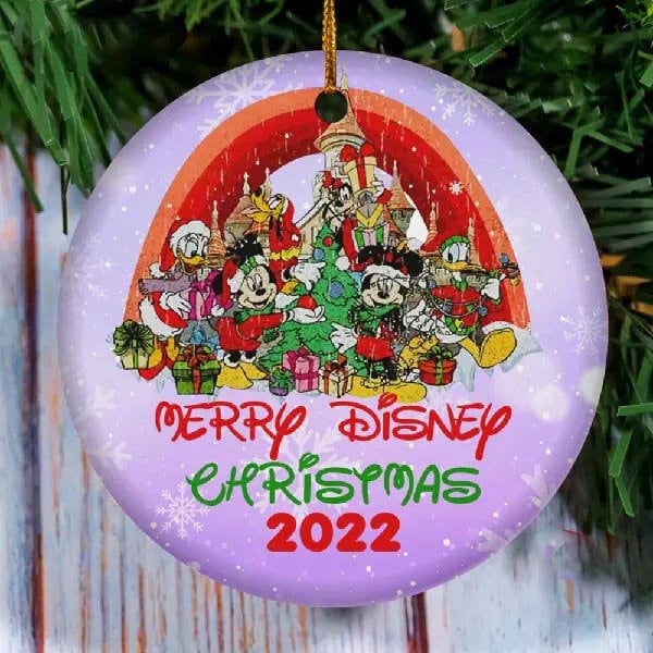 Discover Disney Mickey Mouse Merry Christmas Ceramic Ornament, Disney Christmas