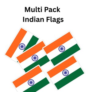 Indian Flag Sticker Bundle India Flag Decal Pack Patriotic Car laptop Water Bottle Stickers Multiple Sizes Set Bigger Packs for Better Value