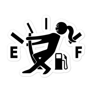 Funny Car Sticker Gas Full tank Women Bubble-free stickers