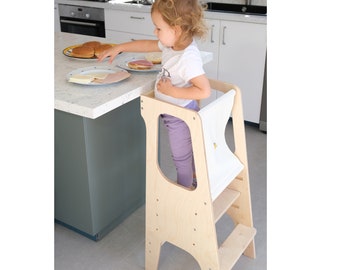 Montessori Toddler Tower: Adjustable Kitchen Step Stool