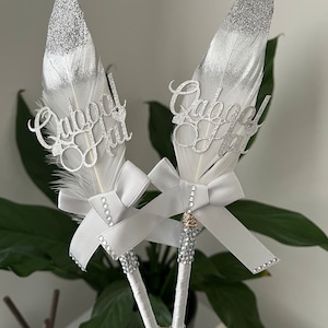 2 Pens/Wedding Shaadi Nikkah pen/bridal-couple signature pen/Silver nikkah pen/Qabool hai pen.