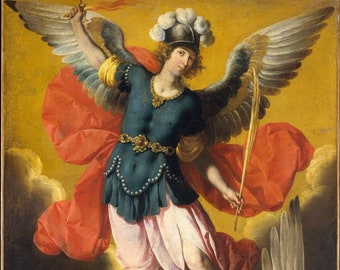 聖ミカエル大天使破壊悪魔 V16 ポスタープリントアート家の壁の装飾