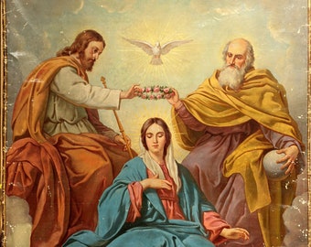 Holy Trinity V14 Poster Print Art Home Wall Decor Catholic Painting
