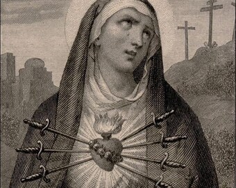 Our Lady of Sorrow V7 Poster Print Art Home Wall Decor Catholic ...