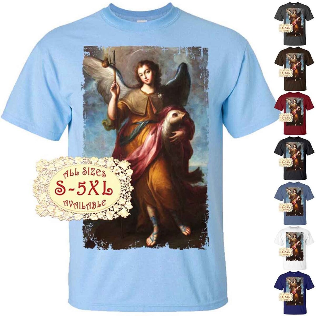 Saint Raphael the Archangel V5 DTG PRINT Men Tshirt S M L XL 2XL 3XL ...