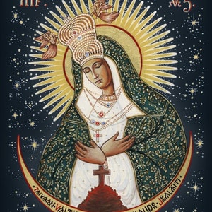 Our Lady of Ostrabrama V1 Poster Print Art Home Wall Decor Catholic Painting