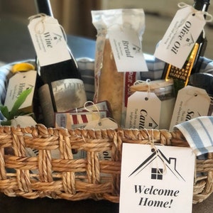 House Warming-cadeaukaartjes | Afdrukbare labels | Brood, zout, wijncitaat | Cadeaukaartjes voor een nieuw huis | Direct downloaden | Huisverwarmende cadeau-ideeën