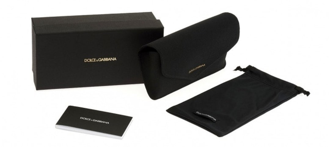 DOLCE GABANNA Sunglass Eyeglass Case MEDIUM Authentic Clamshell Glasses  - Main Image