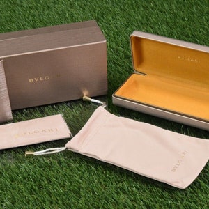 BVLGARI Sunglass Eyeglass Case Medium Authentic Clamshell Glasses