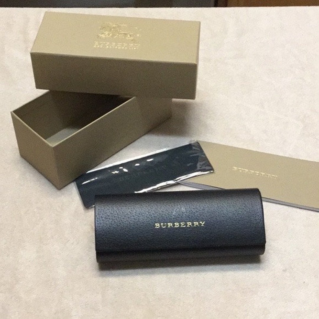 Burberry Sunglass Eyeglass Case MEDIUM Authentic Clamshell Glasses