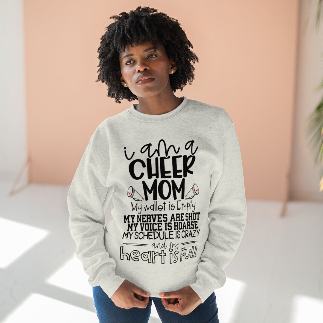 Cheer Mom Funny Crewneck Sweatshirt, Cheer Mom Life, Cheer Mom Long