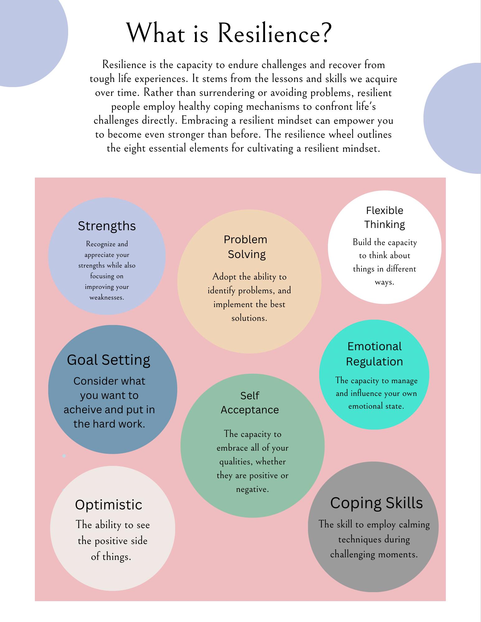 Resilience Wheel Therapy Worksheet Bundle | 18 Pages for Goal Setting ...