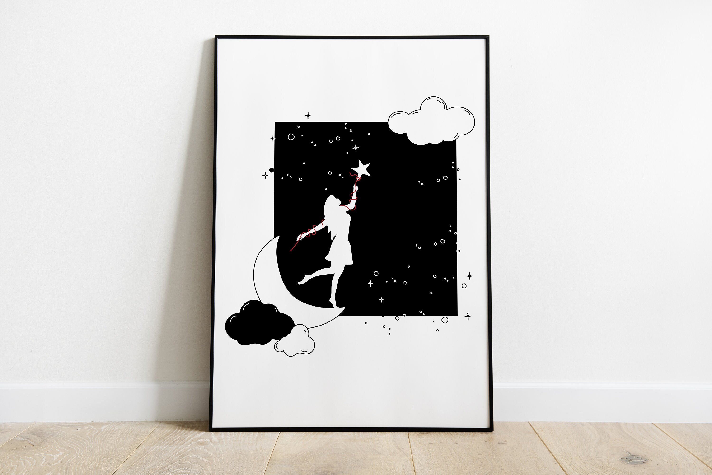 Affiche Décorative - sur La Lune, Dans Les Étoiles