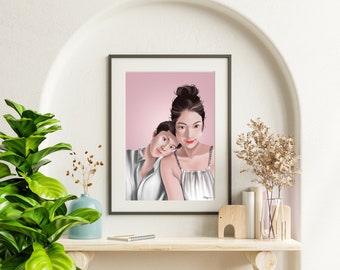 Portrait de couple personnalisé [DIGITAL], peinture personnalisée à partir d’une photo, dessin personnalisé, dessin de couple, illustration de couple