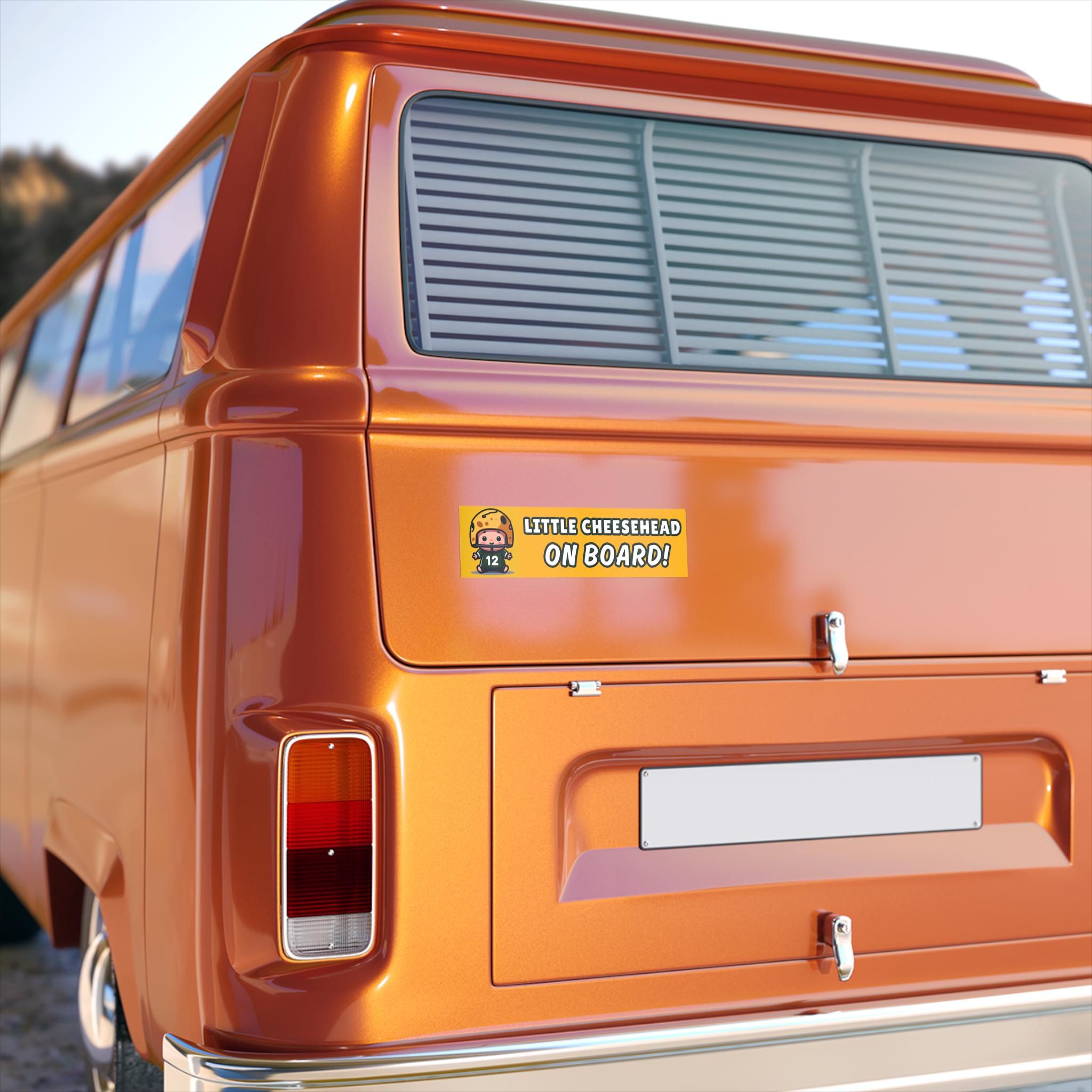 Little Cheesehead on Board! Fun and Unique Car Bumper Stickers! Size ...