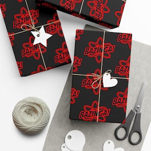 Bazinga! Gift Wrap Papers -Fun Wrapping Sheets for Birthdays, Holidays, Parties, and Celebrations - Unique Present Packaging big bang theory