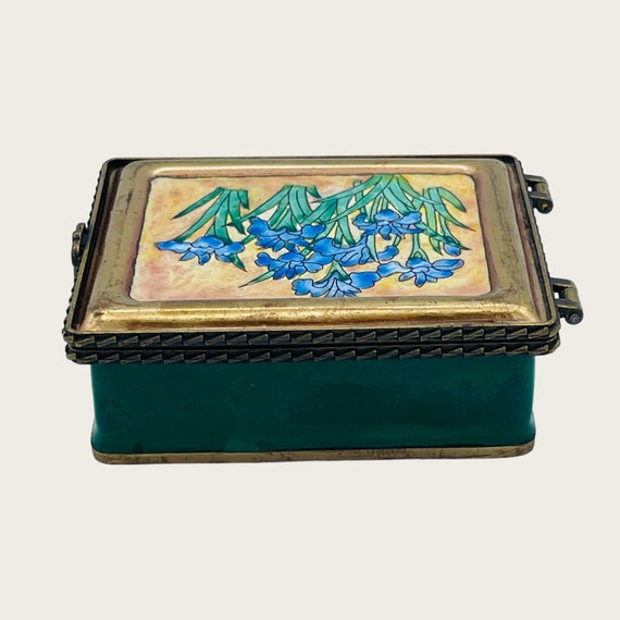 Kelvin Chen Vintage Enamel Hand Painted Copper Trinke… Gem