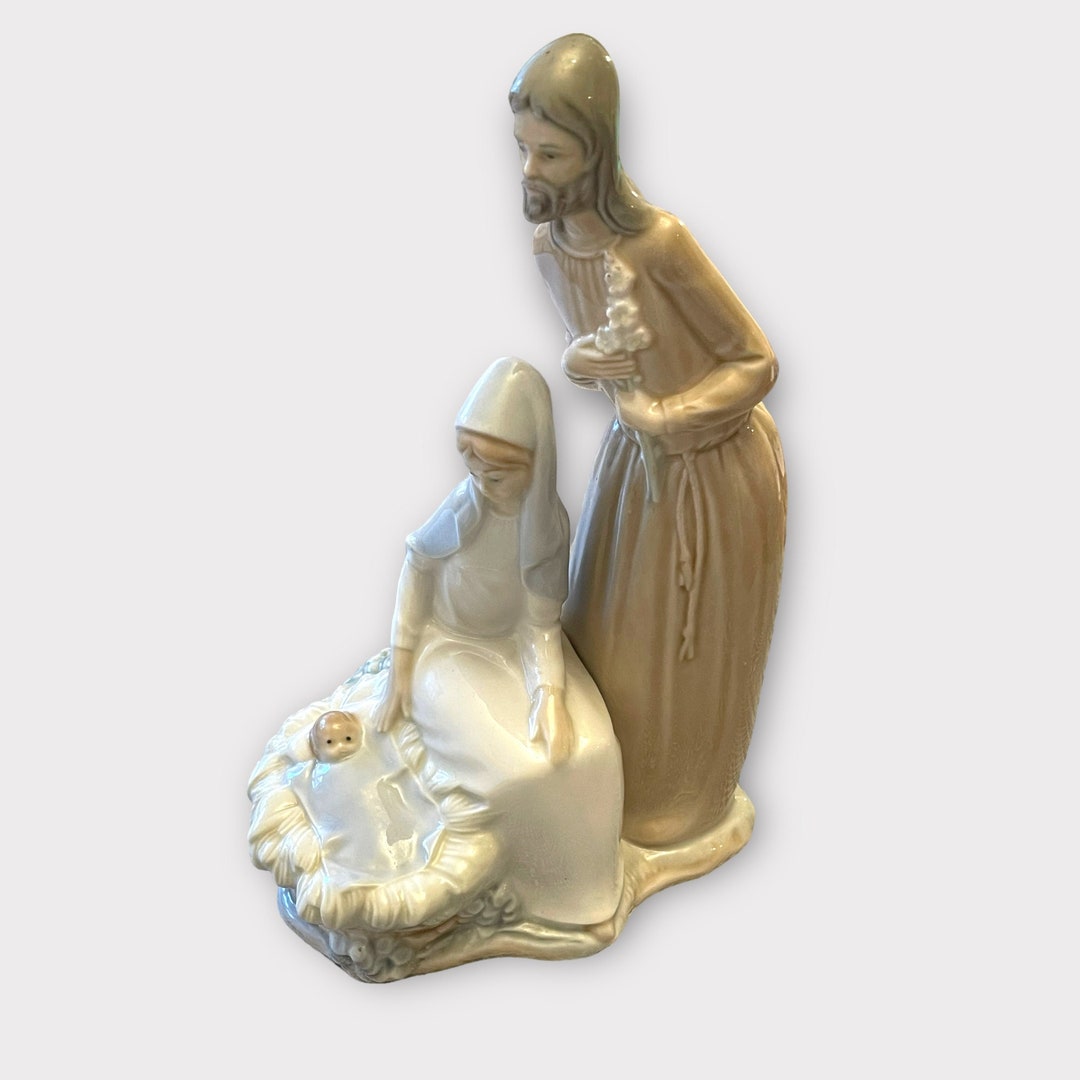 Vintage Lladro NAO Figurine holy Family Mary Joseph Jesus Etsy