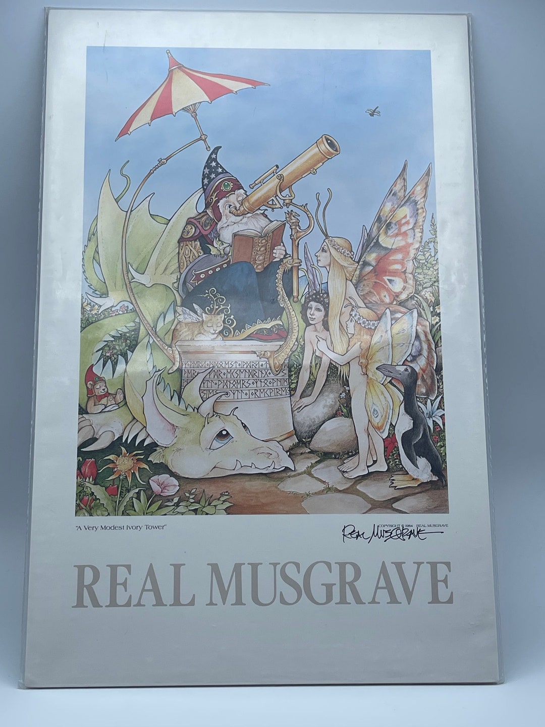 Real Musgrave A Very Modest Ivory Tower Signed Print Mint Condition Etsy