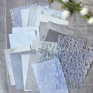 Mixed Paper Pack - Textured Paper - Assorted Collage Paper - Texture Paper - Decorative Paper - Embellishment - Craft Paper - Scrapbooking