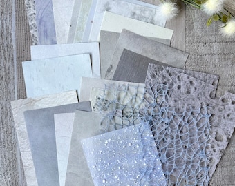 Mixed Paper Pack - Textured Paper - Assorted Collage Paper - Texture Paper - Decorative Paper - Embellishment - Craft Paper - Scrapbooking