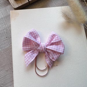 Plaid Bow Bookmark | Bow Paper Clip Bookmark | Planner Paper Clip | Rose Gold Planner Accessories | Coquette Bookmarks | Gift for Reader